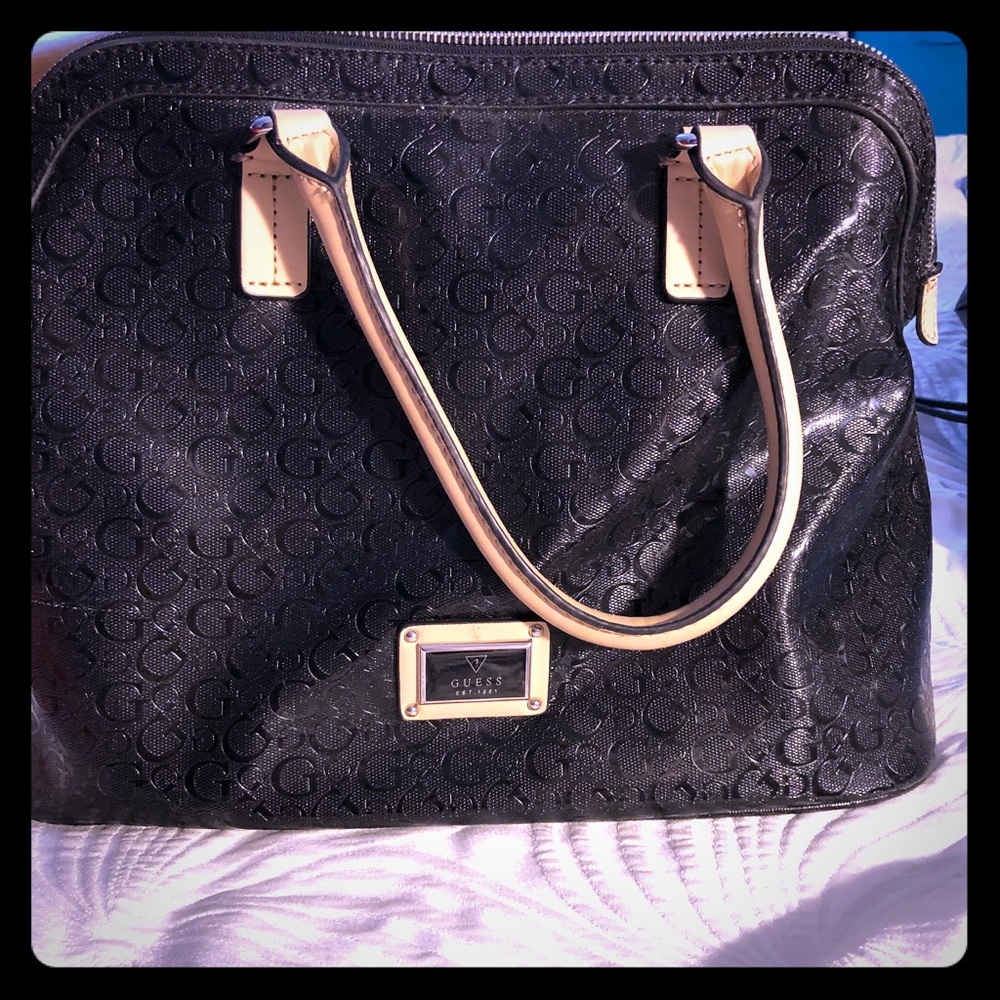 Patten leather guess handbag